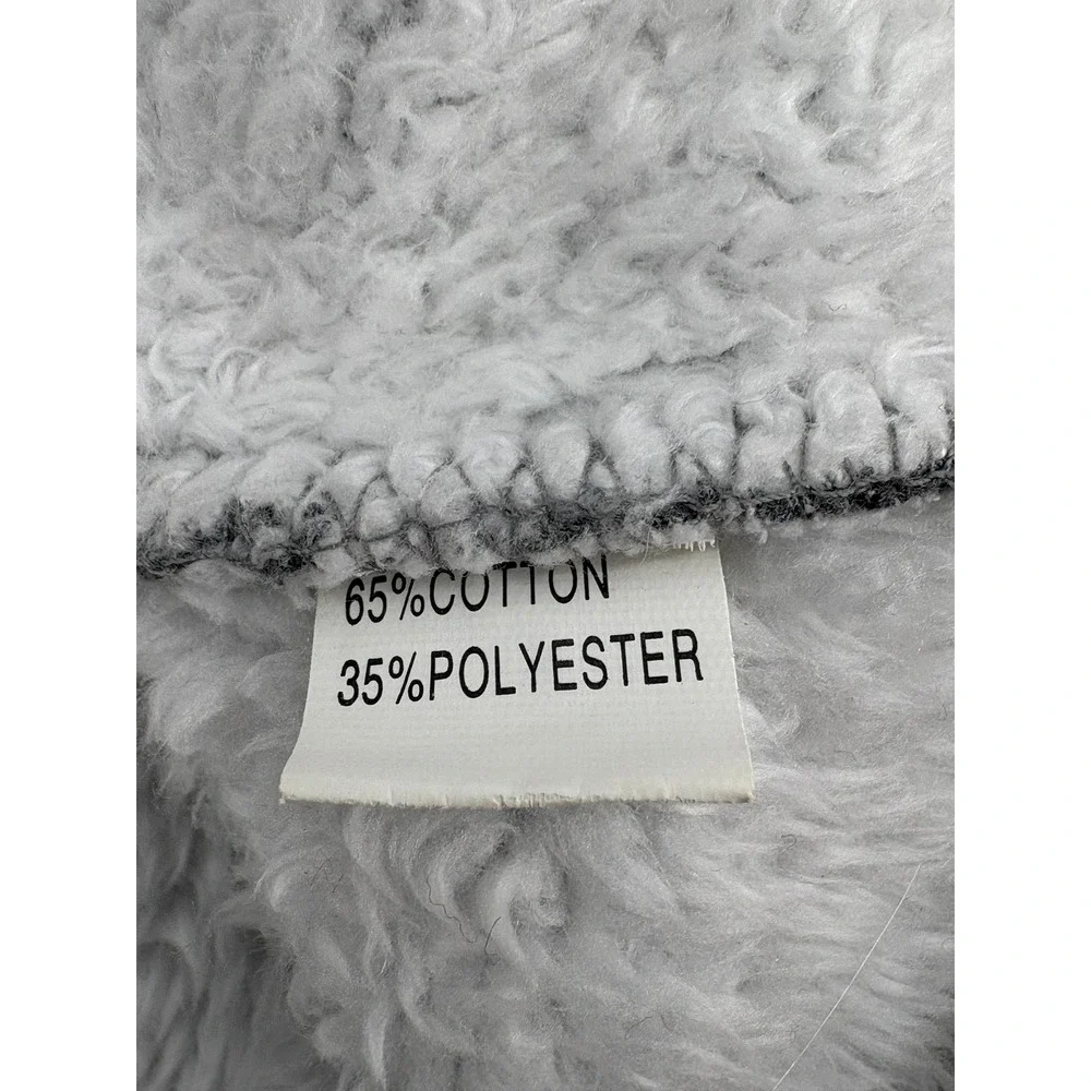JustFashionNow Gray Cat Print Long Sleeve Sherpa Lined Sweatshirt Dress Size‎ L - Picture 6 of 6